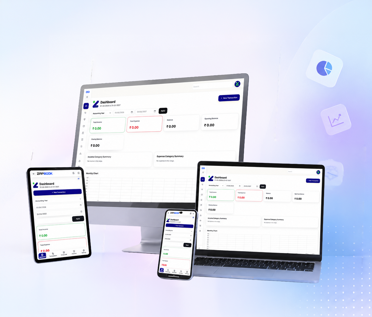 ZAPBOOK on laptop, tablet and mobile